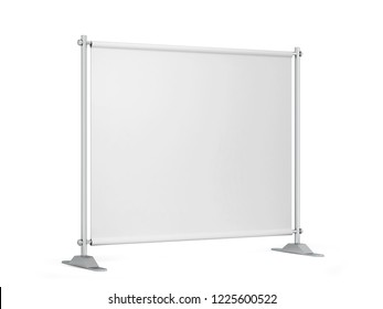 Blank backdrop banner. 3d illustration isolated on white background 