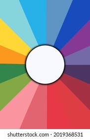 Blank Background template for poster, postcard, banner, save date. Rainbow bright vertical Background