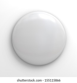 Blank Badge Button On White Background