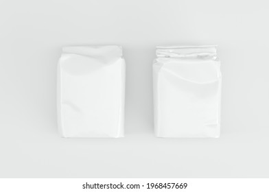 Blank Bag Flour Sugar Package Mockup 3D Rendering