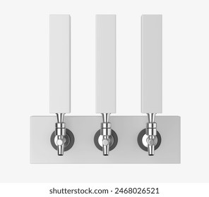 Blank beer tap pump handle for branding template, 3d illustration. - Powered by Shutterstock