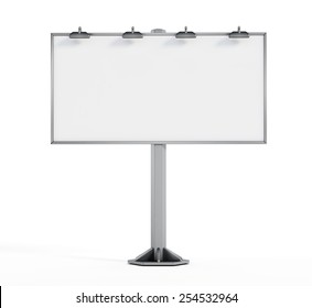 Blank Billboard Isolated On White Background