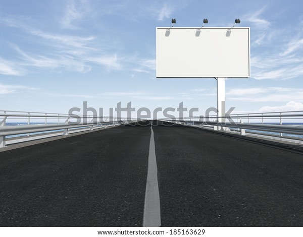 blank billboard  on the\
highway