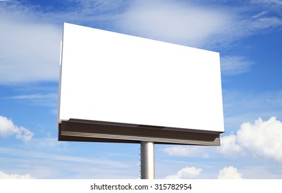 Blank Billboard On Sky Background