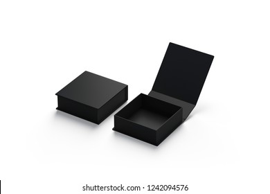 Blank Black Opened Closed Gift Box Stock Illustration 1242094576 ...