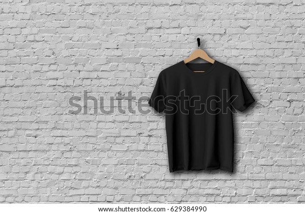 black t shirt hanging