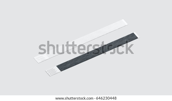 Download Blank Black White Paper Wristband Mockup Stock Illustration 646230448