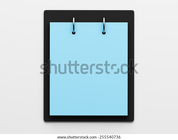 Blank Blue Calendar isolated on white background