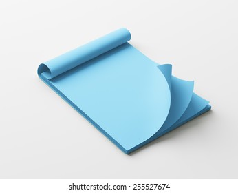 Blank Blue Stack Papers Isolated On Stock Illustration 255527674 ...