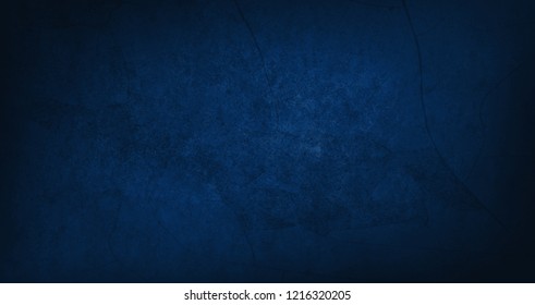 Blank blue texture surface background, dark corners, abstract architecture material