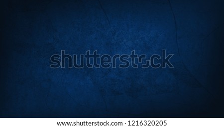 Blank blue texture surface background, dark corners, abstract architecture material