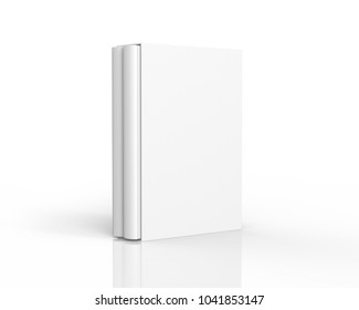 Blank Book With Cardboard Box Cover, Stand Book And Case In 3d Render