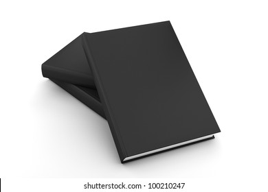 Blank Book Cover Black Isolated On White