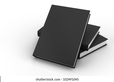 Blank book cover black isolated on white