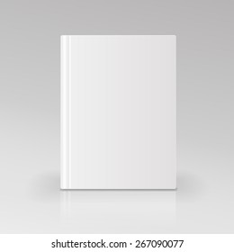 Blank Book Cover  Illustration. Isolated  Object On Gray