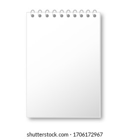 Blank Book Cover Mockup 3D Illustration On White Background.