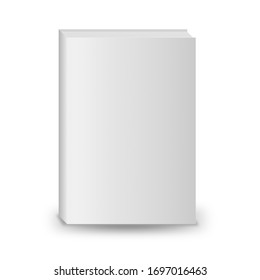 Blank book cover over white background