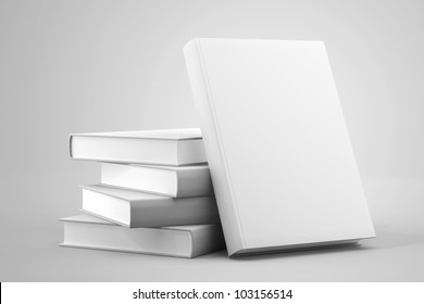 Blank Book Cover White Isolated