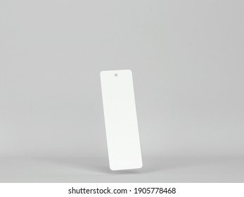 Blank Bookmark Mockup. 3d Illustration On Gray Background 