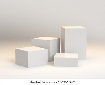 Blank Box Display. 3D Rendering