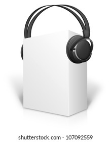 Blank box on white background
