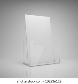 Blank Brochure Glass Holder