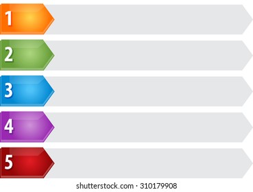 Blank business strategy concept infographic diagram illustration Pointed List Five - Powered by Shutterstock