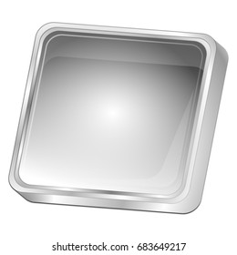 blank Button - 3D illustration