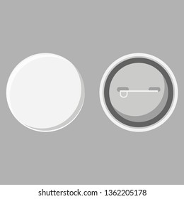 Blank Button Badge Front Back View Stock Illustration 1362205178 ...