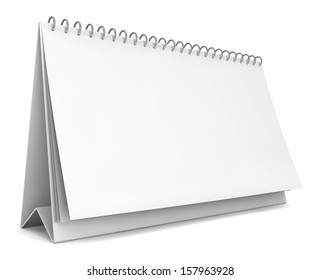 Blank calendar. 3d illustration on white background  - Powered by Shutterstock