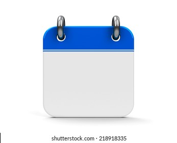 Blank Calendar Icon, Three-dimensional Rendering