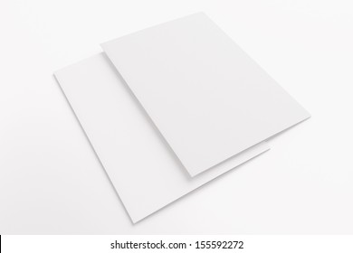 Blank Card Isolated On White, To Replace Message Or Image On Cover