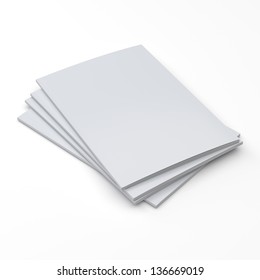 Blank Catalog In A4 Size Set As A Ple Isolated On White