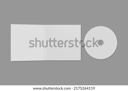 Blank CD and CD case mock up set. Clipping path included for easy selection. cd dvd cover album design template mockup isolated on white background. 3d rendering.