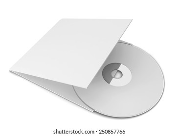 Blank Cd Cover. 3d Illustration Isolated On White Background