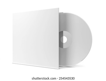 Blank Cd Cover. 3d Illustration Isolated On White Background