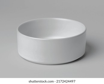 Blank Ceramic Pet Bowl. Food Pet Bowl Mockup. 3D Rendering