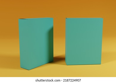 blank cereal box packaging on 3d rendering