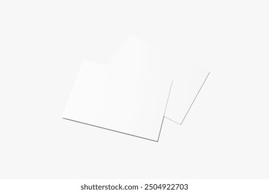 Blank Certificate Mockup Isolated on White Background