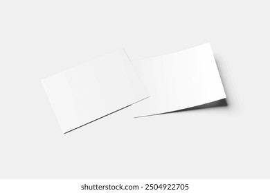 Blank Certificate Mockup Isolated on White Background