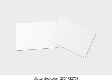 Blank Certificate Mockup Isolated on White Background