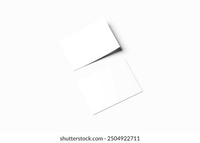 Blank Certificate Mockup Isolated on White Background