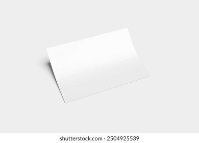 Blank Certificate Mockup Isolated on White Background