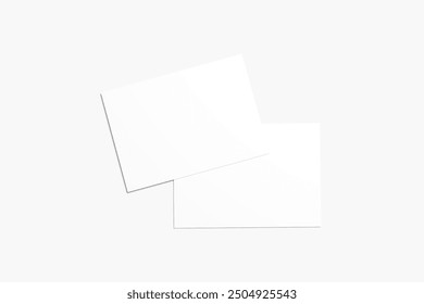 Blank Certificate Mockup Isolated on White Background