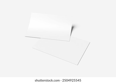 Blank Certificate Mockup Isolated on White Background