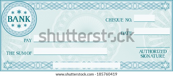 Blank Check Business Cheque Design Stock Illustration 185760419 ...