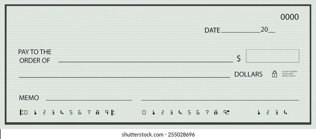 Blank Check With False Numbers