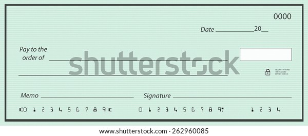 Blank Check False Numbers Stock Illustration 262960085