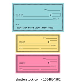 Blank Check Template Check Template Banking Stock Illustration ...