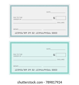 Blank Check Template Check Template Banking Stock Illustration ...